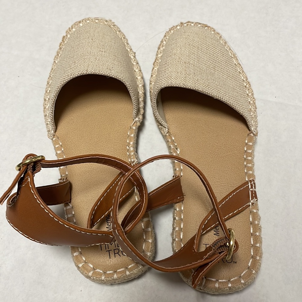 Time And Tru Memory Foam Beige Espadrilles - image 3